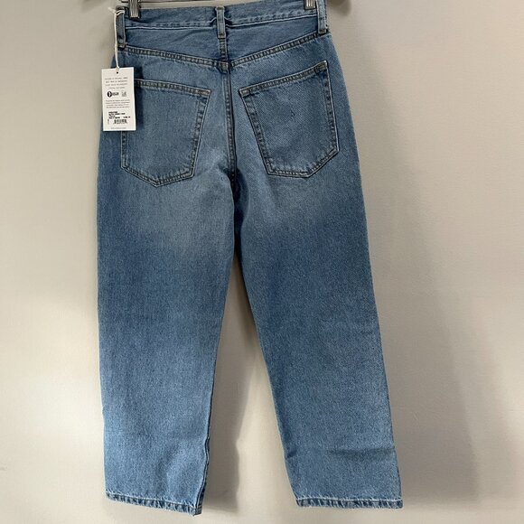 Etica Altin Loose Crop Ithaca Distressed Ripped Demin Jeans NEW $268 Size 25 - Picture 6 of 8